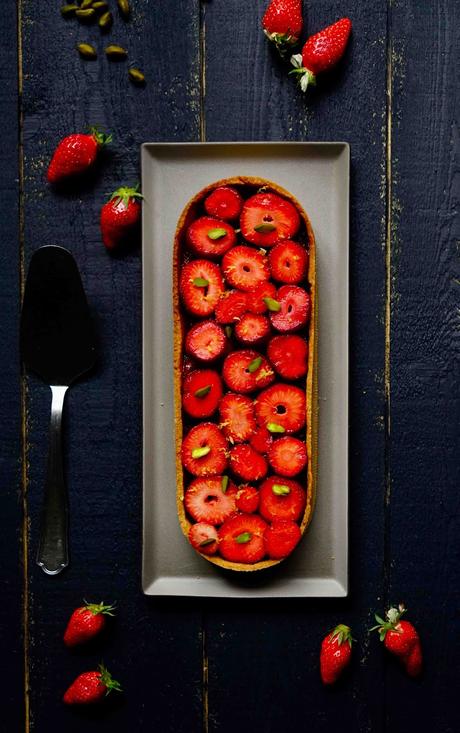 tarte aux fraises du dimanche , recette facile , pâte sucrée 