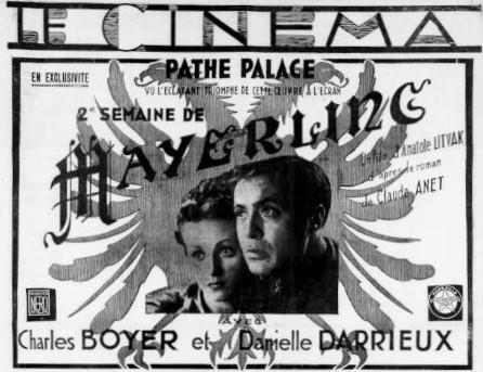 Publicité d'époque pour le Mayerling d'Anatole Litvak (1936)