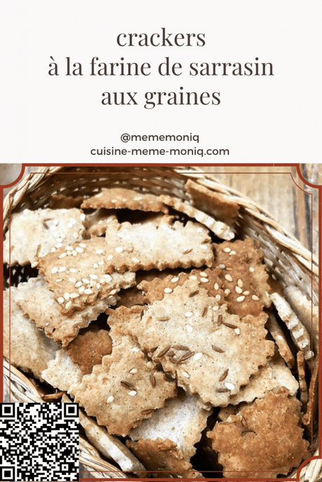 crackers à la farine de sarrasin aux graines