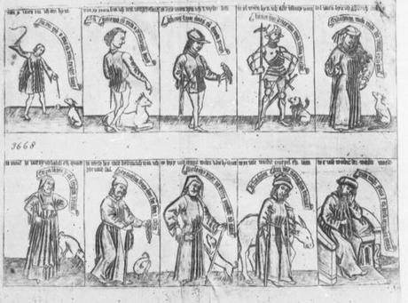 meister bandrolle 1475 zehn lebensalter des Mannes, Bayerisches Staatbibliothek