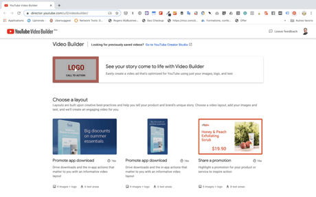 YouTube Video Builder vous permet de créer des vidéos publicitaires en quelques minutes