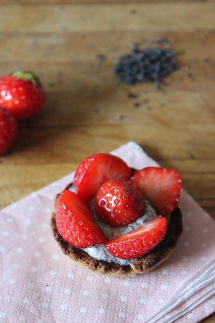 Cinq recettes avec des fraises - Tartelettes fraises pavot