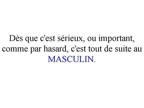 Divers - Le Genre grammatical .....