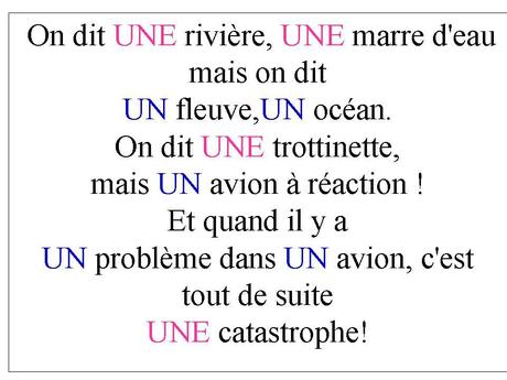 Divers - Le Genre grammatical .....