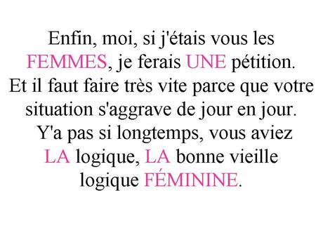 Divers - Le Genre grammatical .....