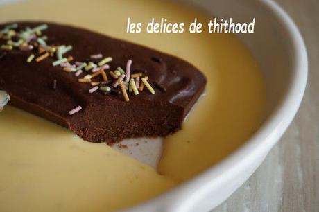 Fondant au chocolat et crème Anglaise au citron vert