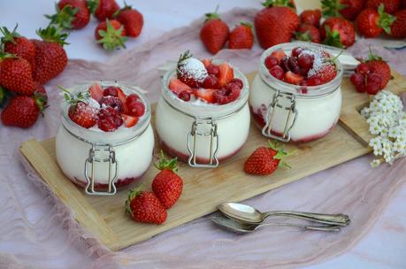 Mousse de fromage blanc aux fruits rouges