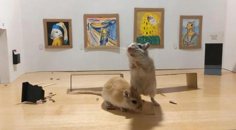Un couple d’artistes fabrique un adorable musée miniature pour ses… gerbilles