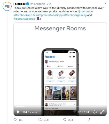 Messenger Rooms, un nouveau concurrent de Zoom ?