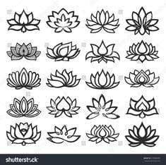 Tatouage Fleur de lotus noir