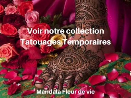 Collection Tatouages temporaires Mandala Fleur de vie