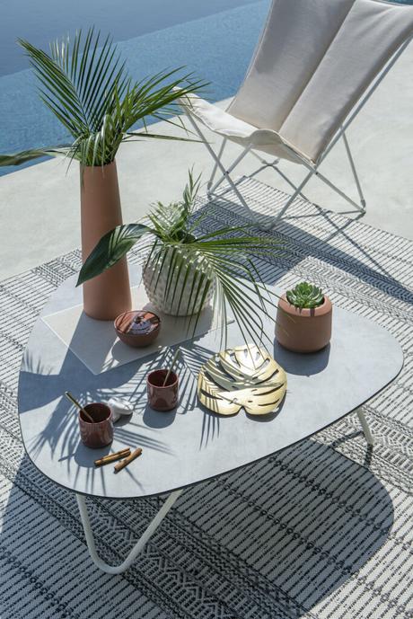 salon de jardin made in France effet béton terrasse Lafuma mobilier