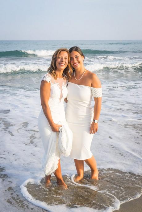Hélène et Didier sur la plage de Sète