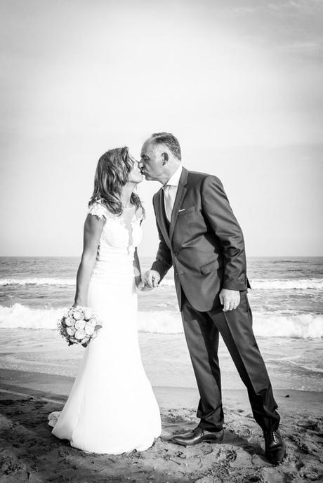 Hélène et Didier sur la plage de Sète