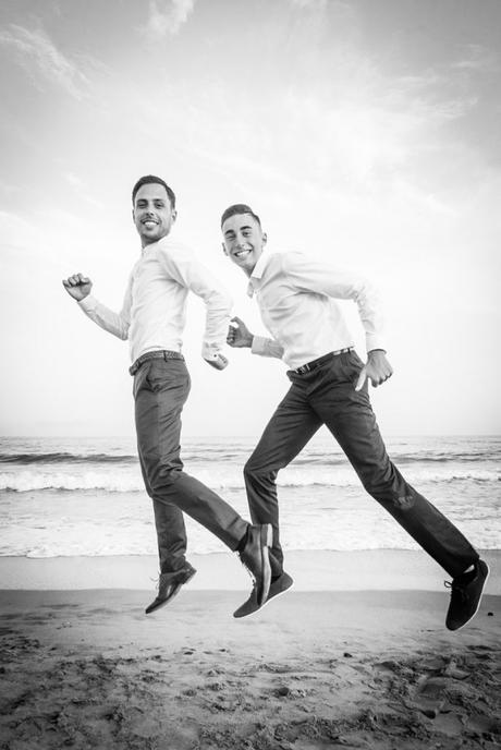 Hélène et Didier sur la plage de Sète