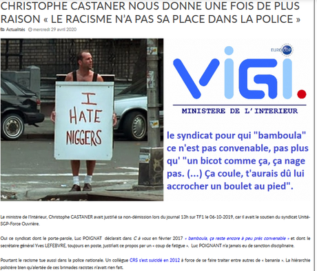 le syndicat policier#Vigi ne répugne visiblement pas à l’antisémitisme… #dieudonné