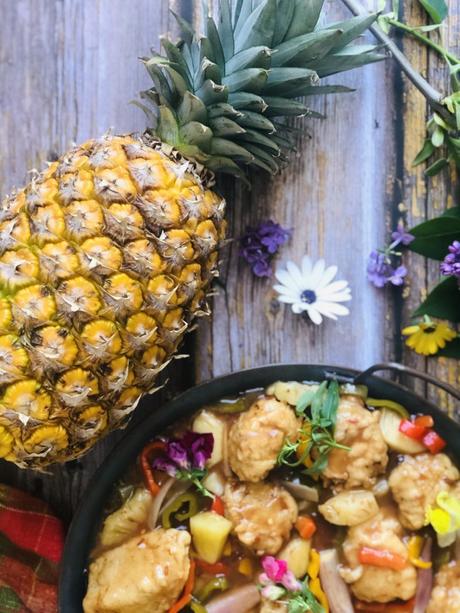 Poisson sauce aigre-douce à la sino-mauricienne aux poivrons et ananas Victoria !