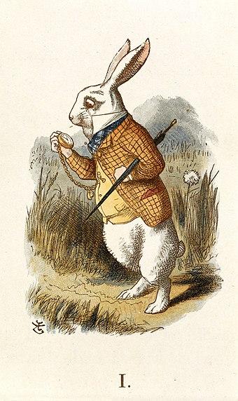 Le lapin blanc de Lewis Carroll.