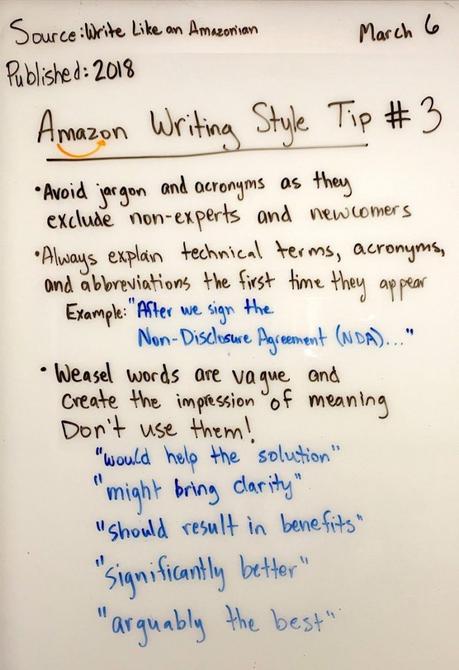 Principes et astuces d’écriture chez Amazon Principes et astuces d’écriture chez Amazon