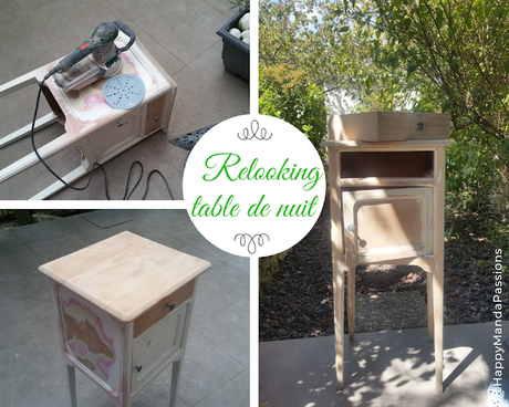 Relooking d'une table de nuit enfant et test de la ponceuse Bosh Relooking d'une table de nuit enfant et test et avis de la ponceuse Bosh