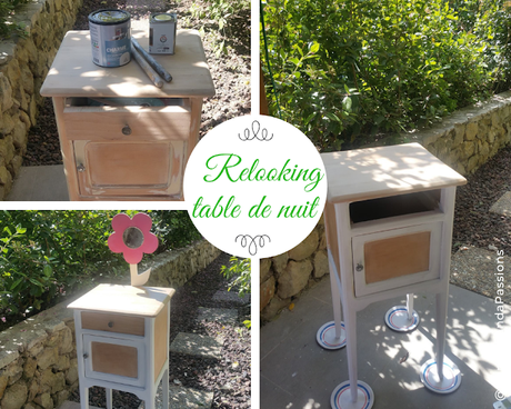 Relooking d'une table de nuit enfant et test de la ponceuse Bosh Relooking d'une table de nuit enfant et test et avis de la ponceuse Bosh
