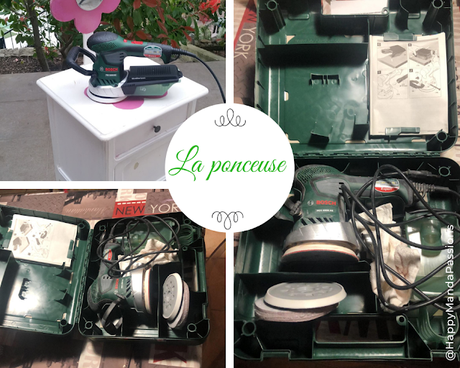 Relooking d'une table de nuit enfant et test de la ponceuse Bosh Relooking d'une table de nuit enfant et test et avis de la ponceuse Bosh
