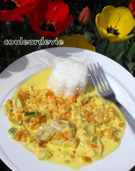 Croquettes de poisson à l’oignon et curry de poisson