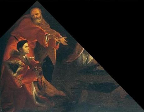 Lotto 1525-29, Nativite avec Domenico Tassi, (copie), Galerie de l'Academie, Venise (132 x 104) detail compassion