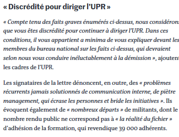 #UPR : Asselineau reprend les mots de Pétain