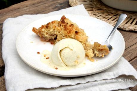 Crumble pommes rhubarbe