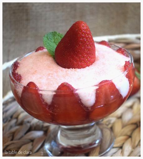 Coupe gourmande à la fraise