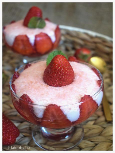 Coupe gourmande à la fraise