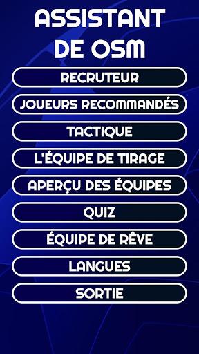 Code Triche Assistant OSM - Recruteur, Tactiques, Guider  APK MOD (Astuce) 1