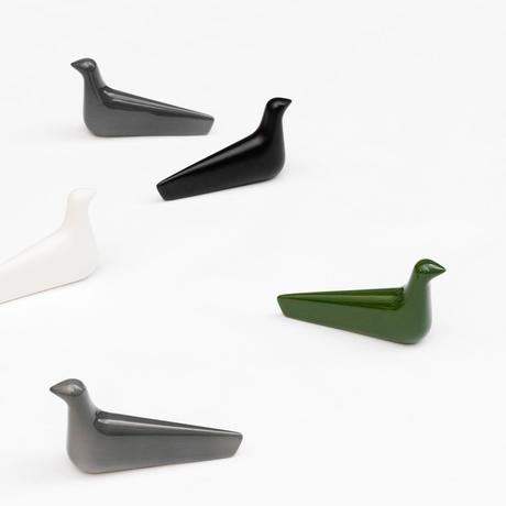 oiseau décoratif céramique ronan erwan bouroullec vitra vert blanc gris