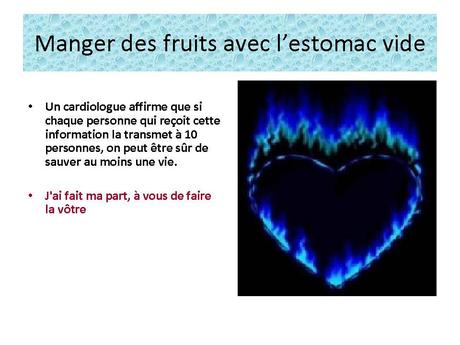 Divers - Manger dans un estomac vide