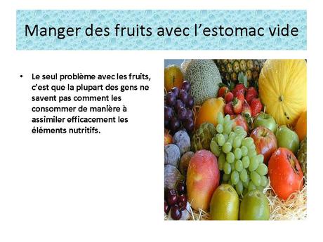 Divers - Manger dans un estomac vide