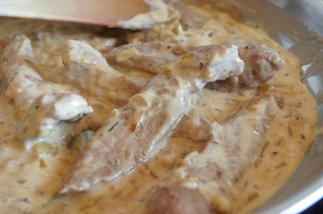 Journal de bord du confinement #56 Coronavirus – Aiguillettes de canard aux cèpes et aux poires, sauce aux banyuls