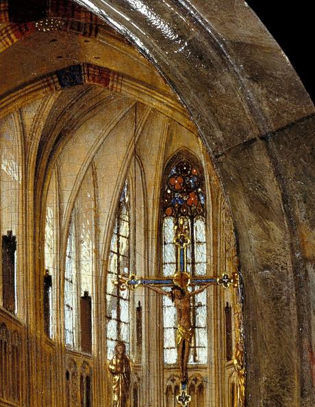 Van Eyck 1438–40 Madonna in the church Staatliche Museen, Berlin. fenetre choeur