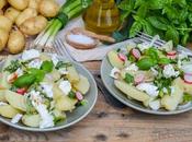 Salade pommes terre nouvelles basilic mozzarella buffala