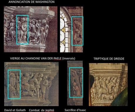Van Eyck Annonciation 1434-36 NGA detail chapiteaux