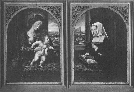 Van Orley (copie), apres 1518, Diptyque avec Marguerite d'Autriche localisation inconnue
