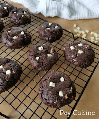 Cookies chocolat & chunk de chocolat blanc - Site PARLAPAPA