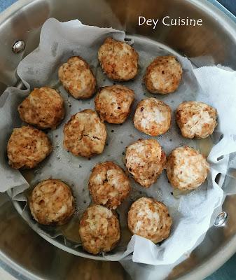 Boulettes de poulet vapeur