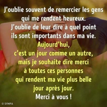 Merci à vous d’être là