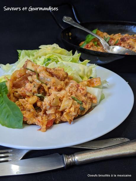 Œufs brouillés à la Mexicaine.