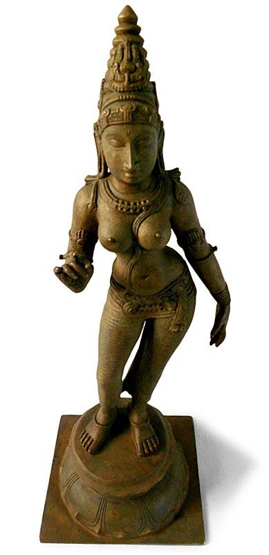 Vijnâna Bhairava Tantra 49 Vintage Hindu Goddess Parvati Chola Bronze Statue