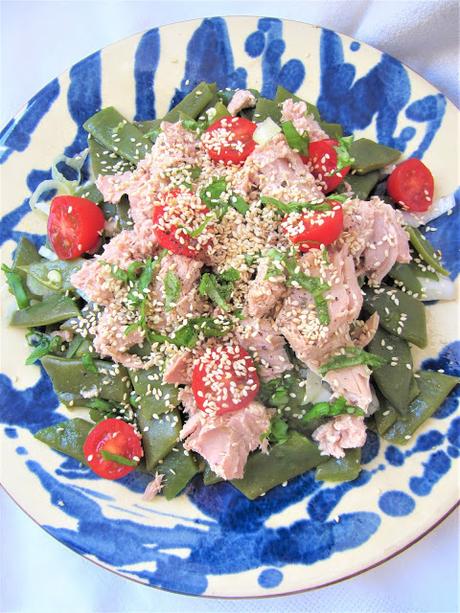 Salade de haricots au thon