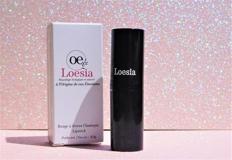 Loésia, rouge bio - packaging Loesia, le bio luxueux à vos lèvres