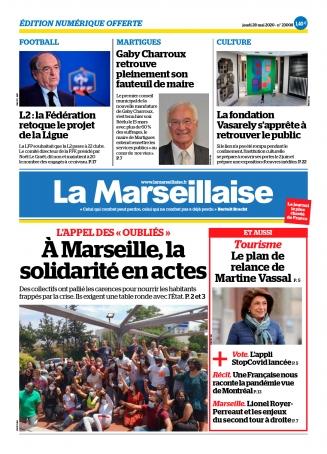 28/05/2020 – La UNE et l’ÉDITO de LA MARSEILLAISE…