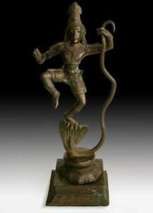 Antique de l'Inde Chola style hindou Bronze Danse Krishna sur ...